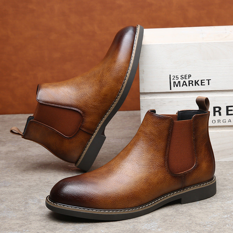 Bottines Chelsea Homme en Cuir Élégant