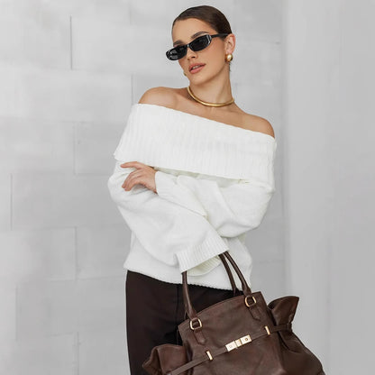 Pull oversize long en maille douillette