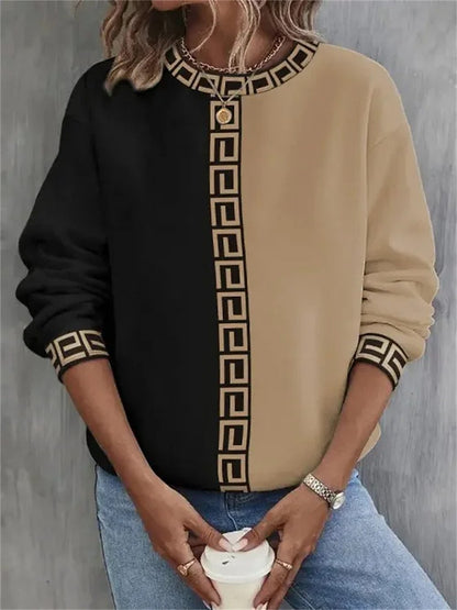 Pull Tricot Moderne à Design Contrasté